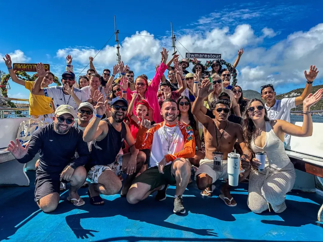 Grupo em experiência turística